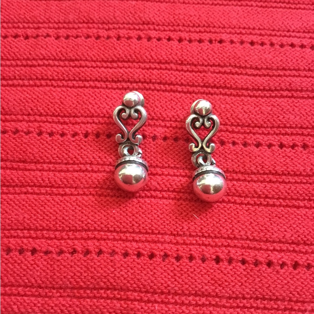 Brighton silver drop earrings